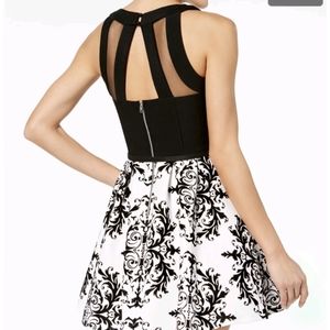 ❤️🌹Host Pick Macy's Fit and Flare Patterned Party Dress Crystal Doll Juniors